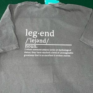 Screen printed LEGEND 100% heavyweight cotton unisex tshirt